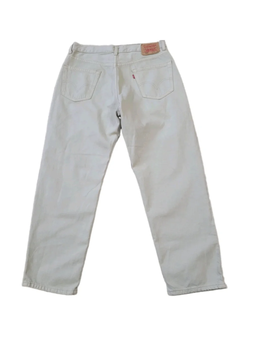 Levi's 505 Relaxed Fit Beige 100% Cotton Straight Jeans Size 38/30 Men's Pre-own
